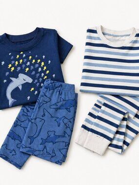 NWT Carter’s Toddler Boys Pajamas 2T | 4 Piece Set Shark & Striped PJs